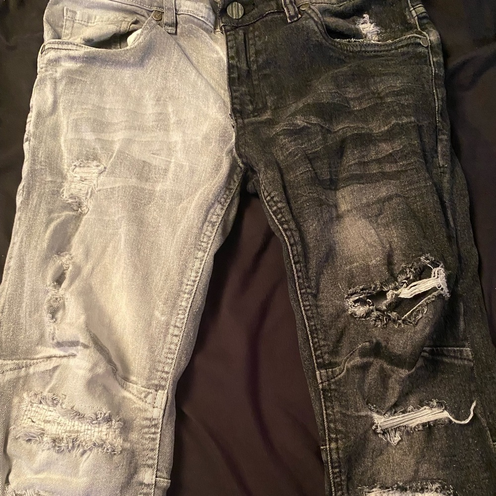 Boys Black and gray jeans size 18